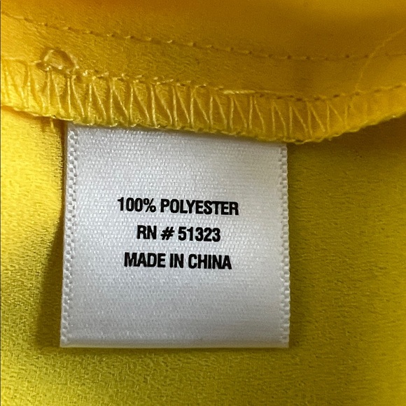 Chaus Sunny Yellow Sheer V-Neck Blouse - Size S - Picture 6 of 6